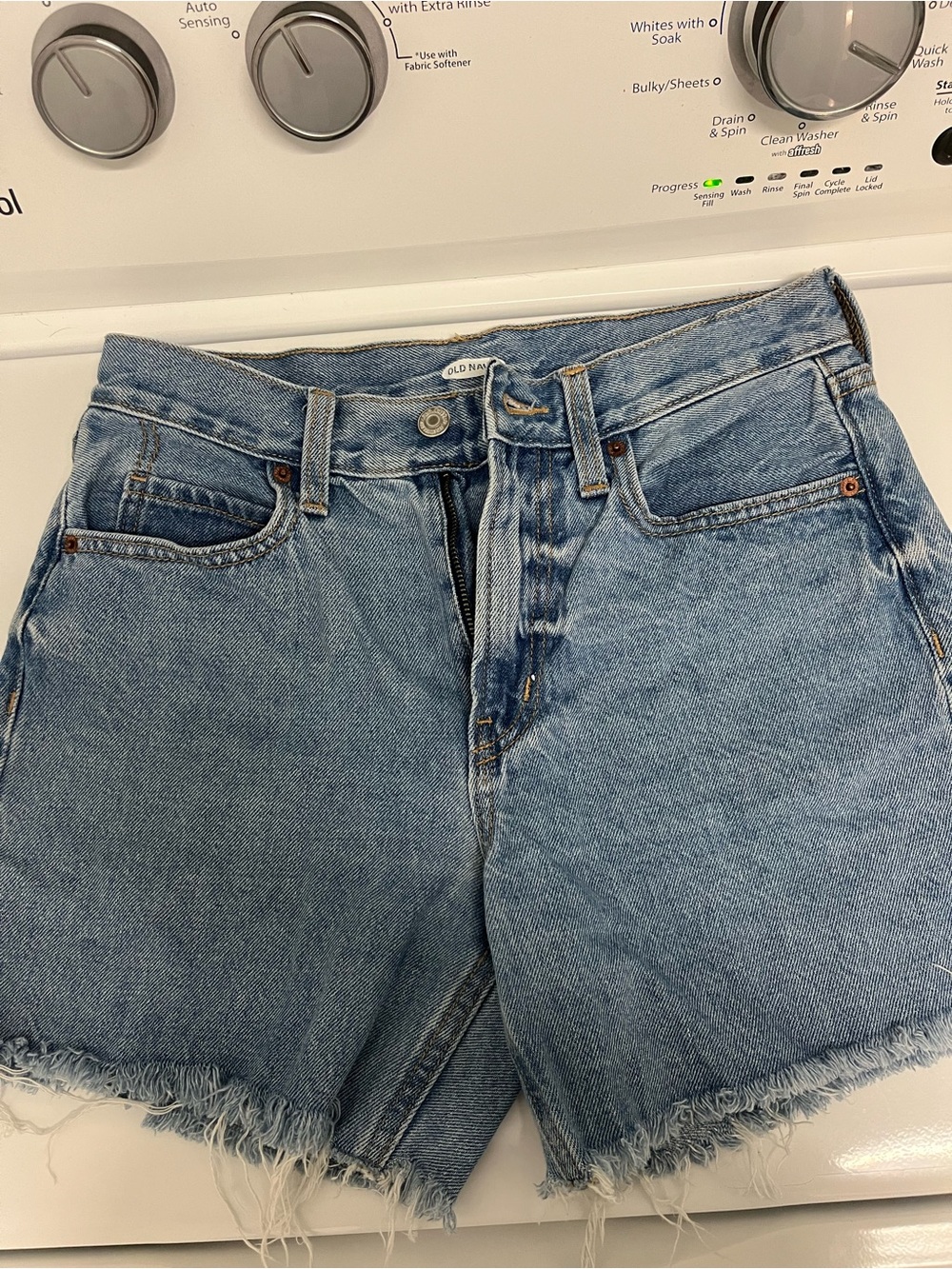 Old Navy Light Blue High-Rise Denim Cutoff Shorts